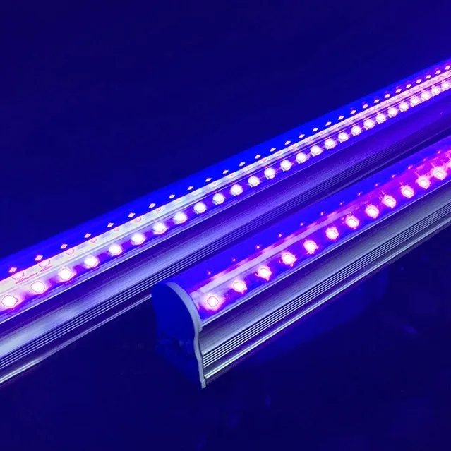 UV Blacklight 2FT 3FT 4FT 5FT 6FT 8FT T8 Color Fluorescent Tube Light RGB 365NM 395NM UV LED Tube