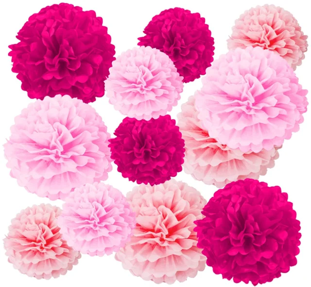 New Color Paper Velvet Ball Party Set Tissue Velvet Ball Flower Decoration Birthday Party Decoration Bridal Gift Party