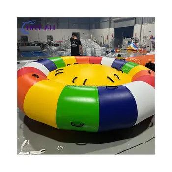 Summer Popular Inflatable Water Spinner Gyro For Water Park Games Flying Disco Boat Towable Aquatic Sarturn Rocker
