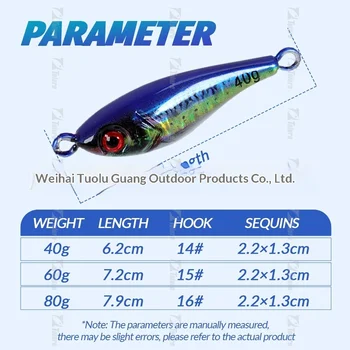 New Small Metal Jig Bait Hook Sequins Artificial Hard Bait Long-Distance Casting Sea Fishing Boat Fishing Bass – Metal Jig – view 3