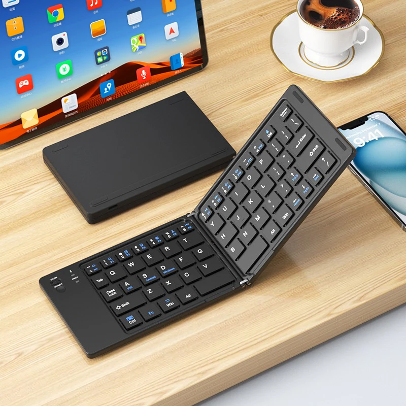 Keyboard logo Foldable Keyboard Teclado bluetooth Para Celular Plegable Ligero bluetooth Keyboard for Light Folding Cell Phone