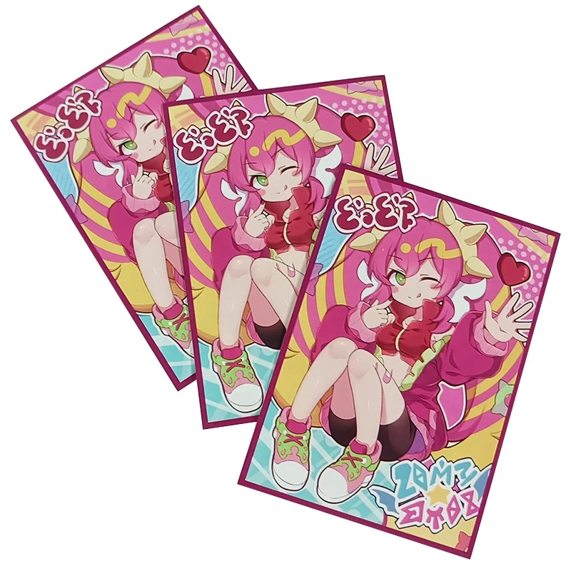 Yuantuo Art Print Card Sleeves Custom Printed Yugioh Tcg Sexy Anime Trading Game Cards Sleeve