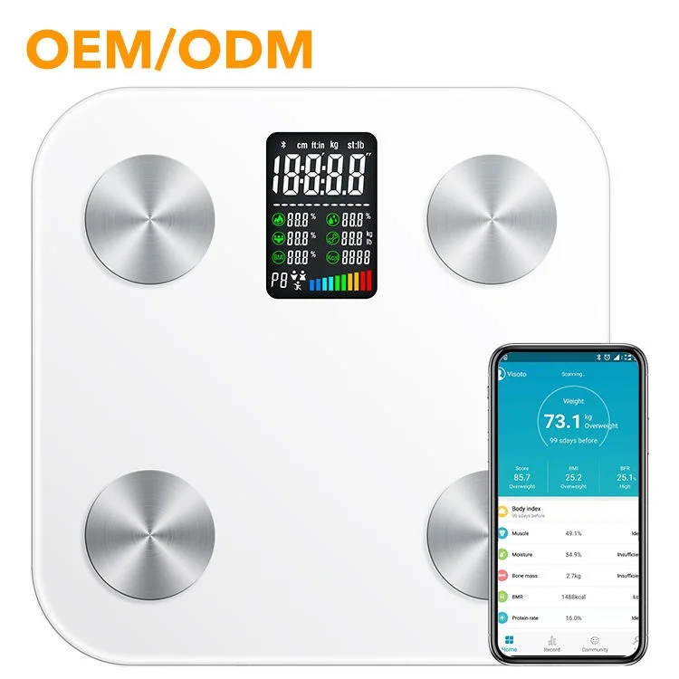 Best scale for weight and body fat smart bathroom scale OEM/ODM