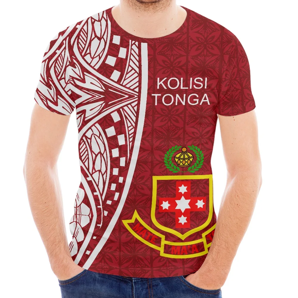 Tonga T-Shirt - Tribal Flower Special Pattern Red Color- BN20