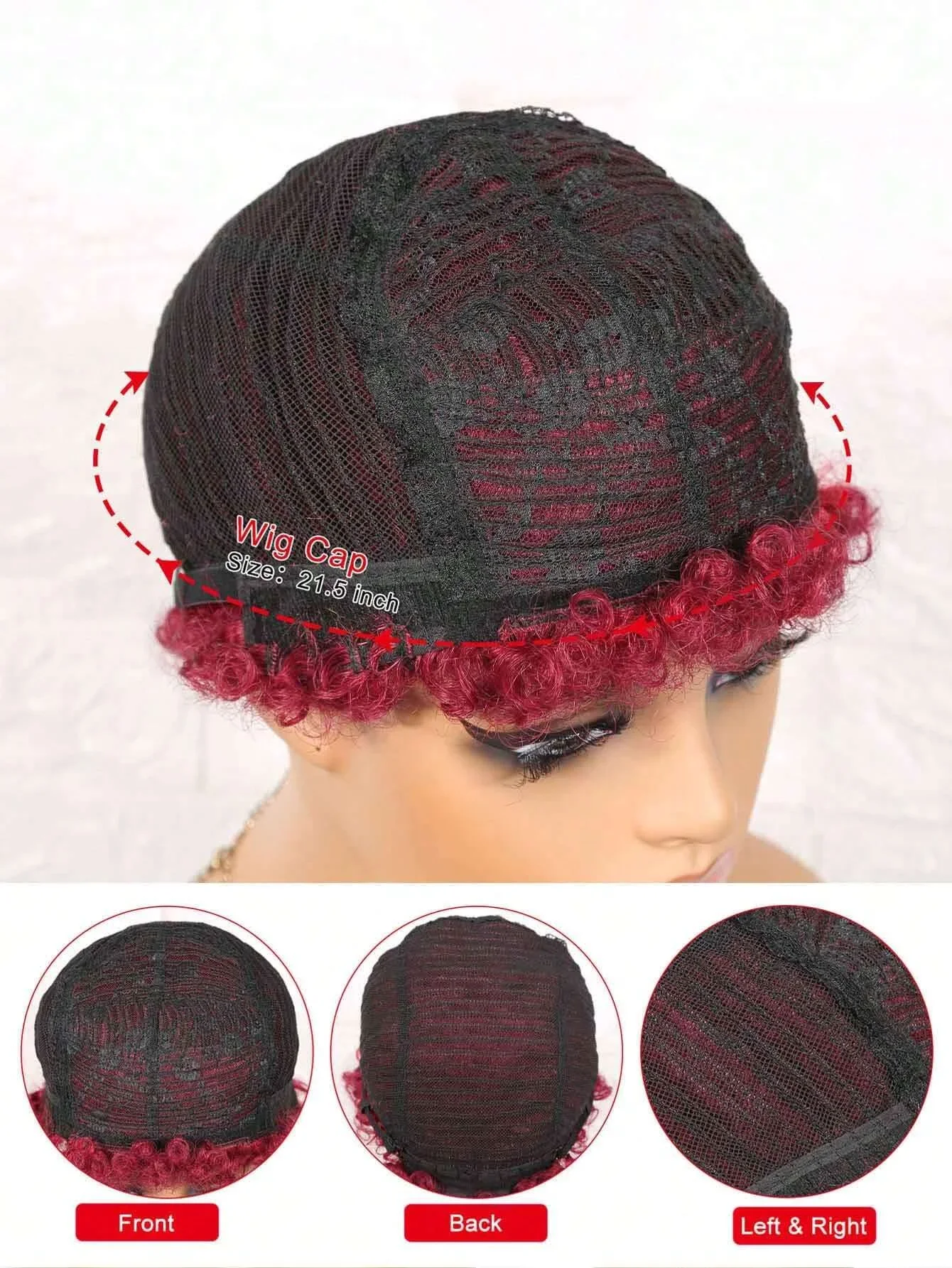 Kurze Afro-Perücke aus gelocktem Echthaar, Pixie-Schnitt, 150 % für Frauen, flauschige Afro-Puff-Perücke aus weichem Remy-Haar_voghion.com