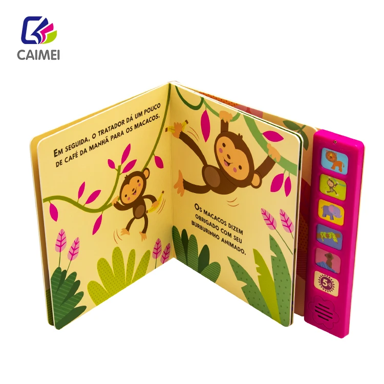 Custom Story Sound Board Children Book Talking Cartoon Books Educational Toy Book