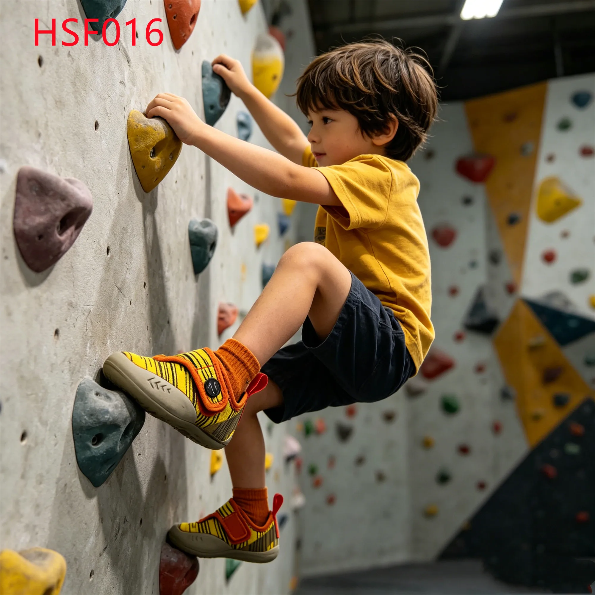 LXG,Free Soloing Indoor Kids Climbing Shoes with Fun Patterns Rock Surface Crossing Toe Power Sticky Training Shoes HSF016