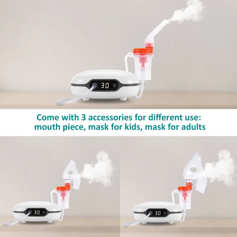 LCD Nebulizer Machine Portable DC Nebulizer With Time Control