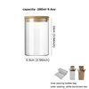Pot 280ml en verre avec le couvercle en bambou