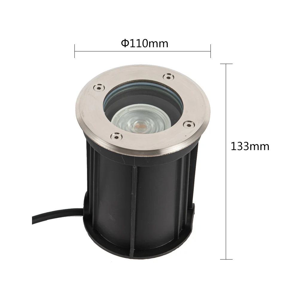 Ip65 Gu10 Base Led Underground Light Ac110v Ac220v Led Inground Lamp Outdoor Lighting Waterproof Floor Lamp