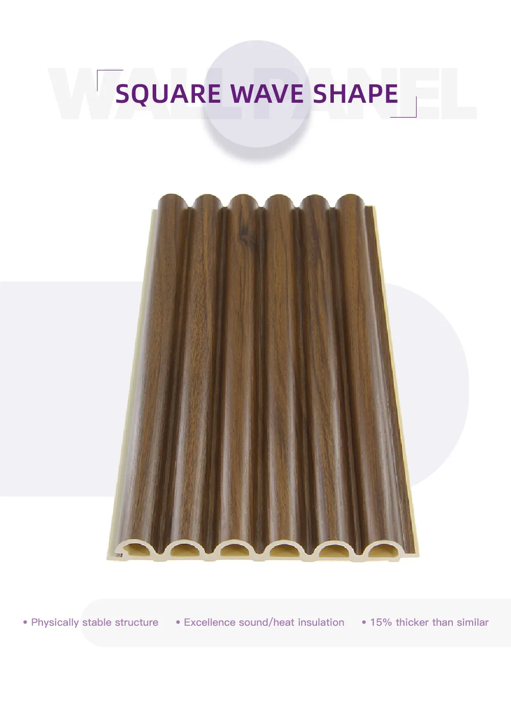 Customizable Interior Wpc Fluted Panel Decorative Panels Wood Walls Panels for Walls