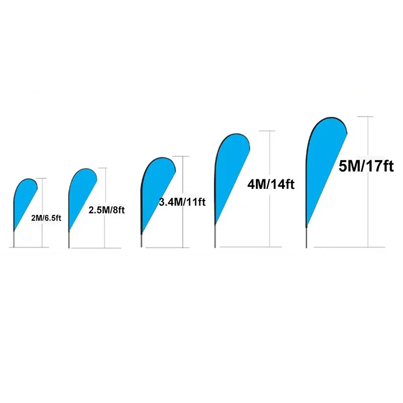 High Quality Heat Transfer Polyester 3m Flag Pole Cheap Price Advertising Beach Flag with Base