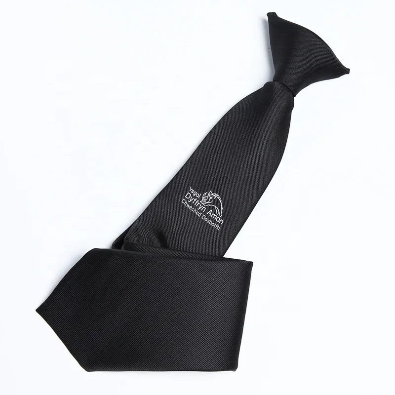 Men's Custom Your Logo Uniform Clip On Tie Neck Bow Ties School ...