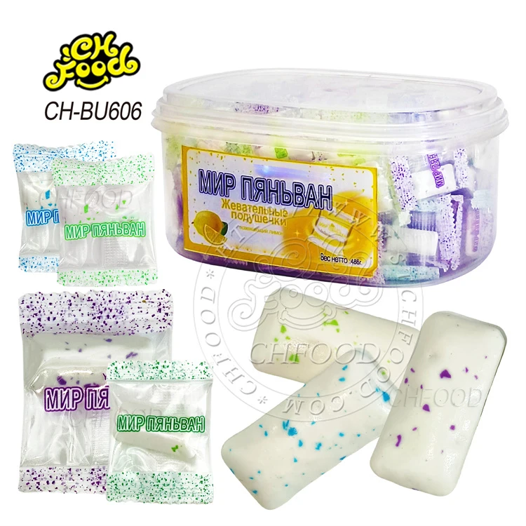 Wholesale and OEM Crispy Fruit Flavor Chewing Gum in Lunch Box