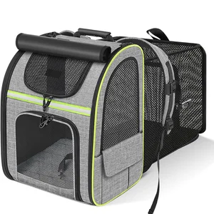 Large Cat Backpack Carrier Soft Expandable Cat Carrier Backpack Airline Approved Cat Carrier for Small Dogs