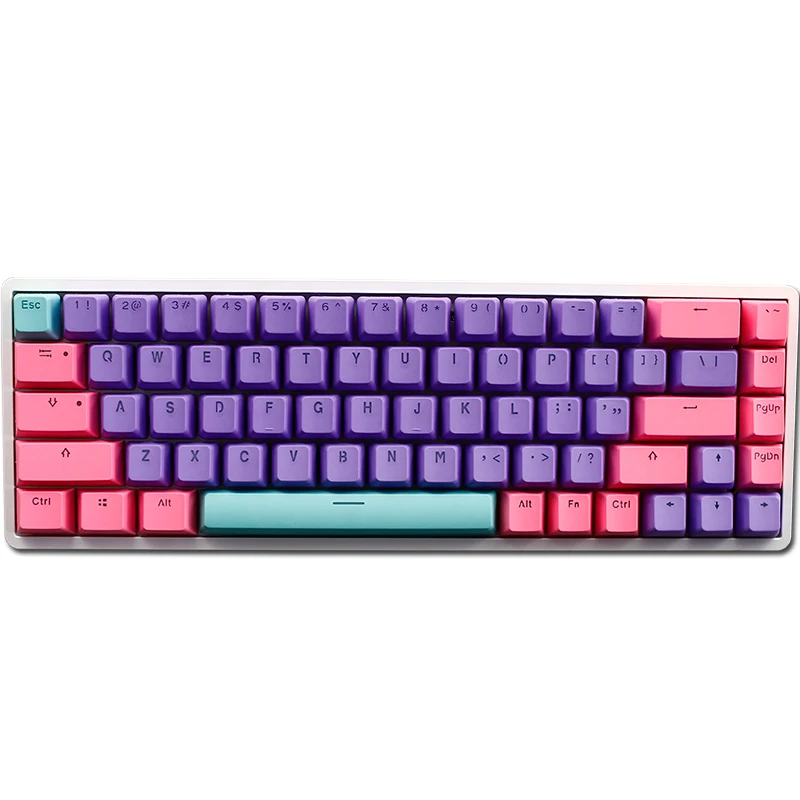 Royal Kludge RK 68 keys custom doubleshot PBT blue red yellow grey cherry mx blank keycaps key keycap for RK68 keyboard
