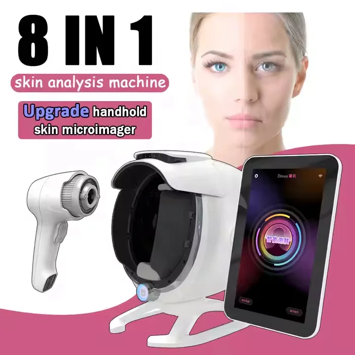 AI Smart With Handle Microscopic Detector Bitmoji Skin Tester Analyzer Beauty Machine