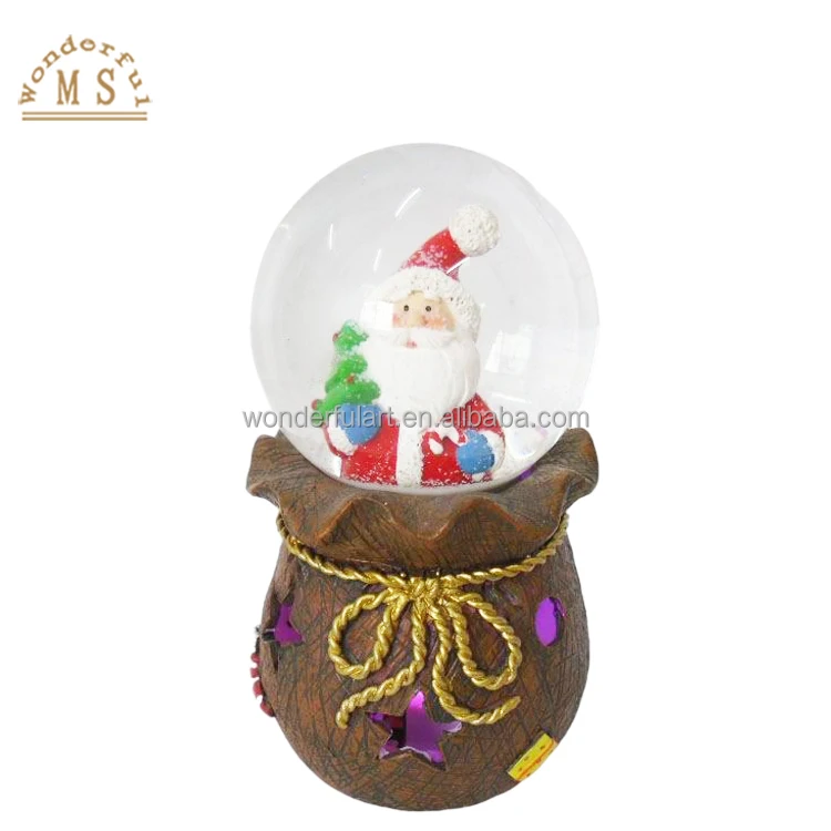 Oem customized resin cartoon snow globe water crystal ball souvenir gifts Christmas water globe souvenir gifts home decor