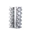 white square rack with 20pcs jars