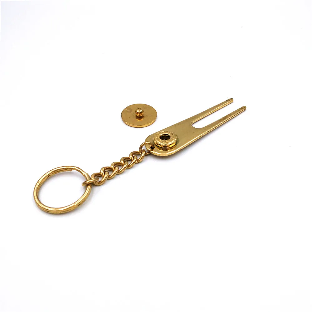 Cheap China Factory Key Chain with Golf Accessories Divot Green Repair Tool