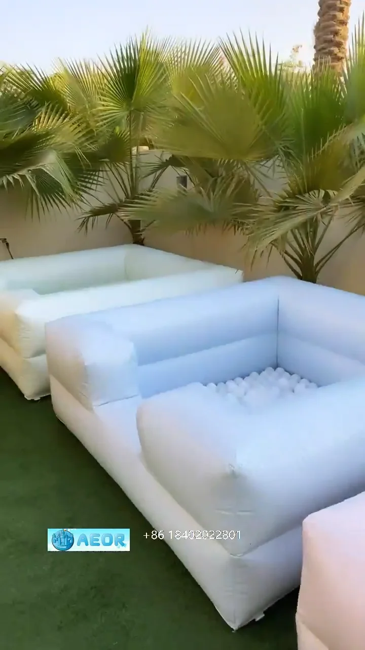 Pastel Inflatable Ball Pit Out Door Airtight Ball Pool White Balls Pit