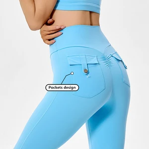 OEM High Quality Leggings for Women Yoga Pants With Pocket Wholesale Workout Leggings High Waist Athletic Leggings With Pockets