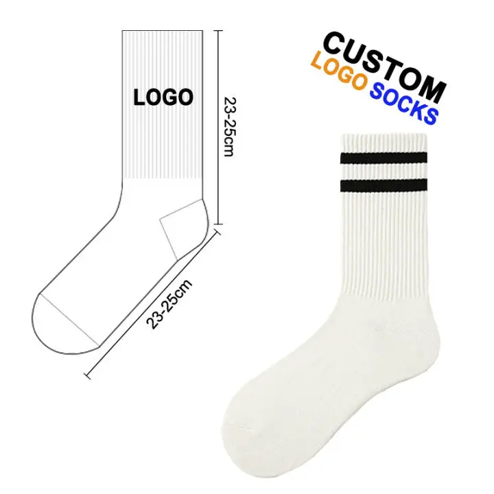 B85 Free Design Jacquard Socks Customized Unisex White Black Sports Crew for Running Basketball Cycling details