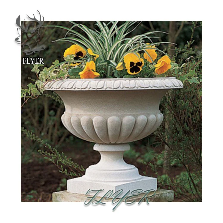 Outdoor Garden Decoration Natural Stone Marble Flowerpot For Sale - Buy ...