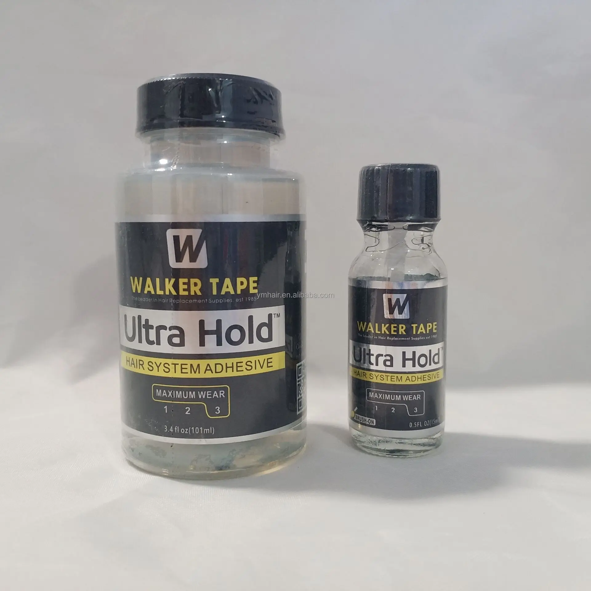 Walker Ultra Hold Glue 4-Pack - 0.5 Oz Bottles With Brush For Lace Wigs & Toupees