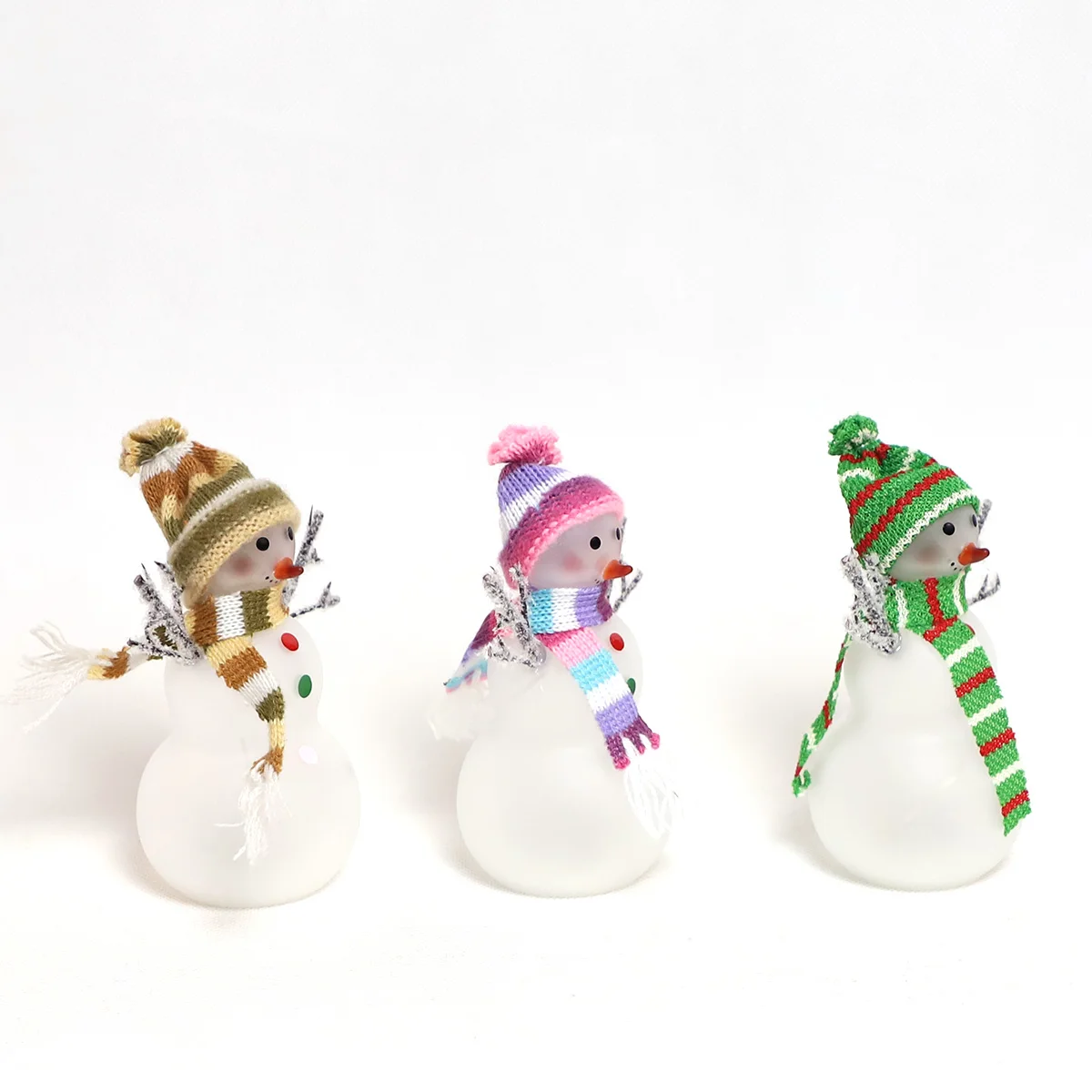 funny clear glass snowman christmas ornaments Xmas bedroom home decorations crafts