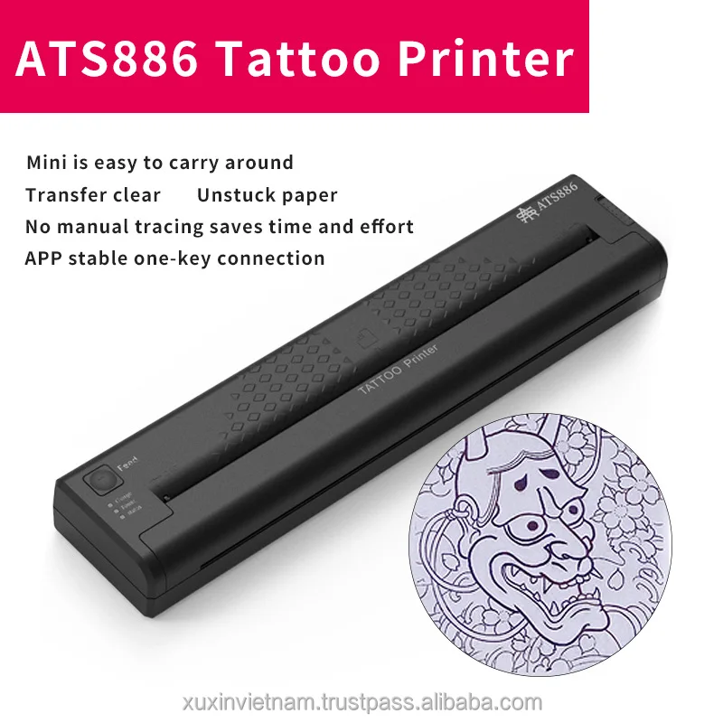 Wireless Tattoo Transfer Stencil Machine A5a4 Printer Drawing Tattoo Artists Mini Thermal