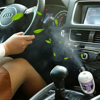 Alternative view of 12V Car air Freshener Oil Diffuser Car Steam Air Humidifier Aroma Diffuser Mini Air Purifier Diffuser Mist Maker Fogger