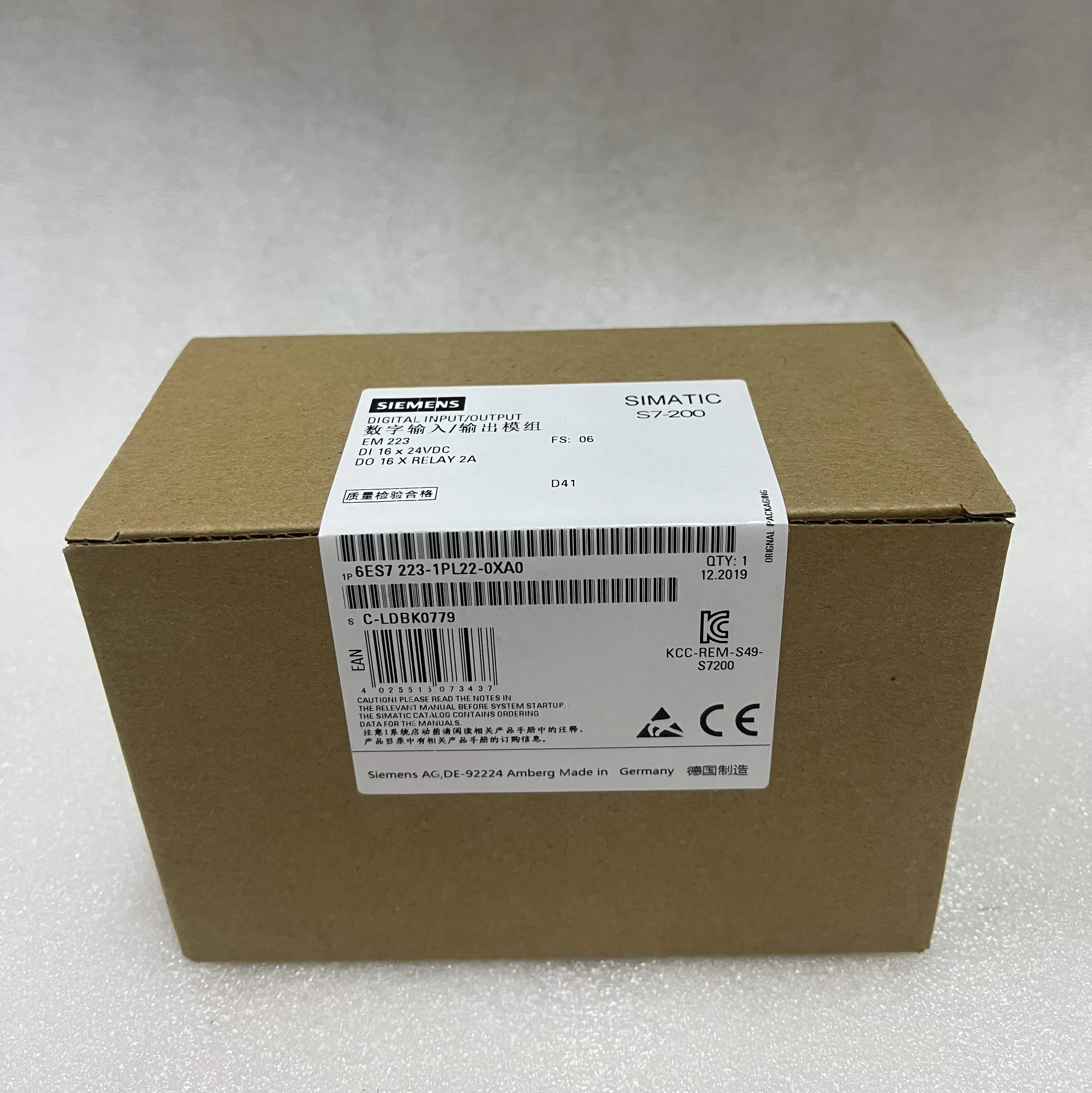 SIEMENS Digital Input/Output Module EM 223 6ES7223‑1PL22‑0XA0