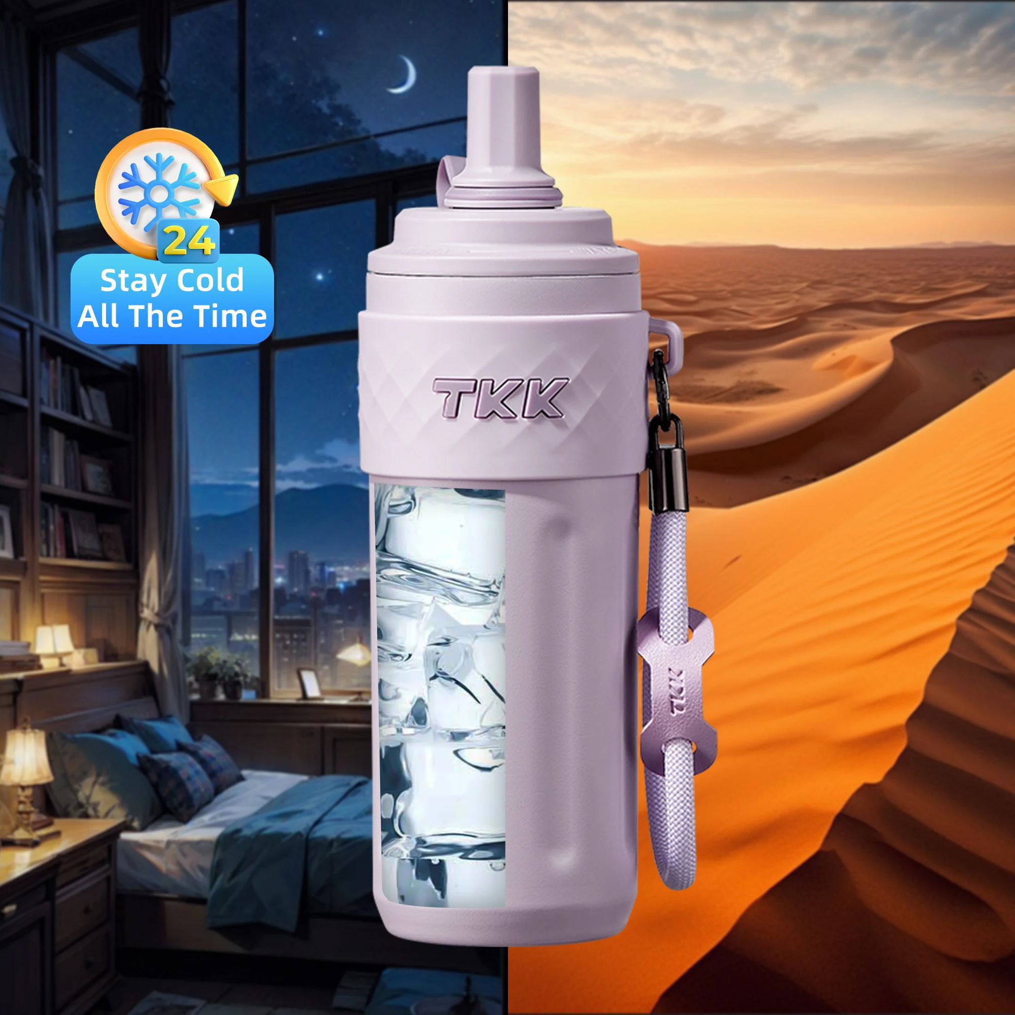 Garrafa térmica esportiva de aço inoxidável com parede dupla de 500ml, personalizada com logotipo de fábrica, ideal para adultos e viagens._voghion.com