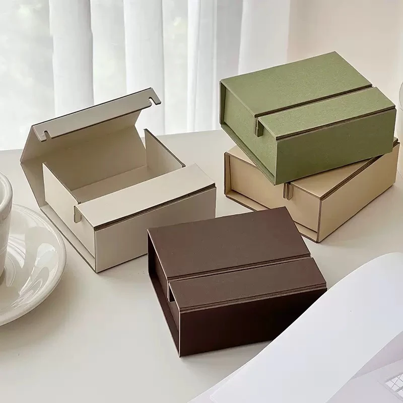 Hot Cost Saving Biodegradable Custom Logo Premium Packaging Grey Board  Two Pieces Assemble Folding Rigid Jewelry Gift Box