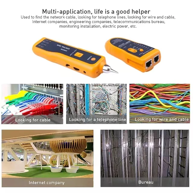 Probador de cables de red LAN Cat5 Cat6 RJ45 UTP STP Detector Buscador ...