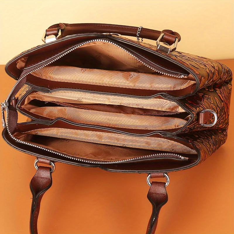 2024 Vintage Flower Tote Bag with Zipper