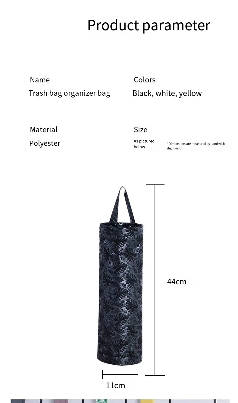 Wall-mounted garbage bag storage Home kitchen plastic bag organizer portable extractor bag storage device factory