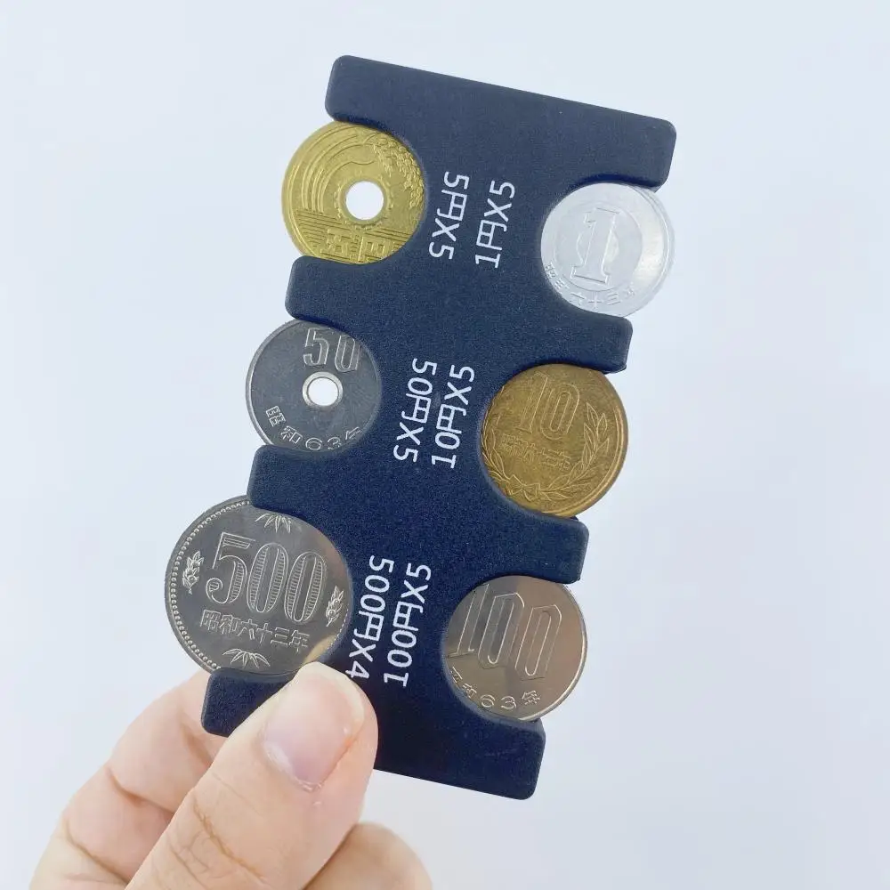 经典日本硬币夹卡盒组织者JPY硬币组织者塑料硬币分拣机日常生活钱包