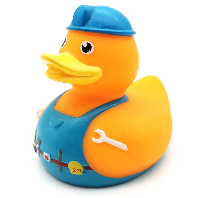 Vinyl Anime Figure Toys Engineer Character Duck Baby Toys 2025 Floating Plastic Construction Rubber Duck