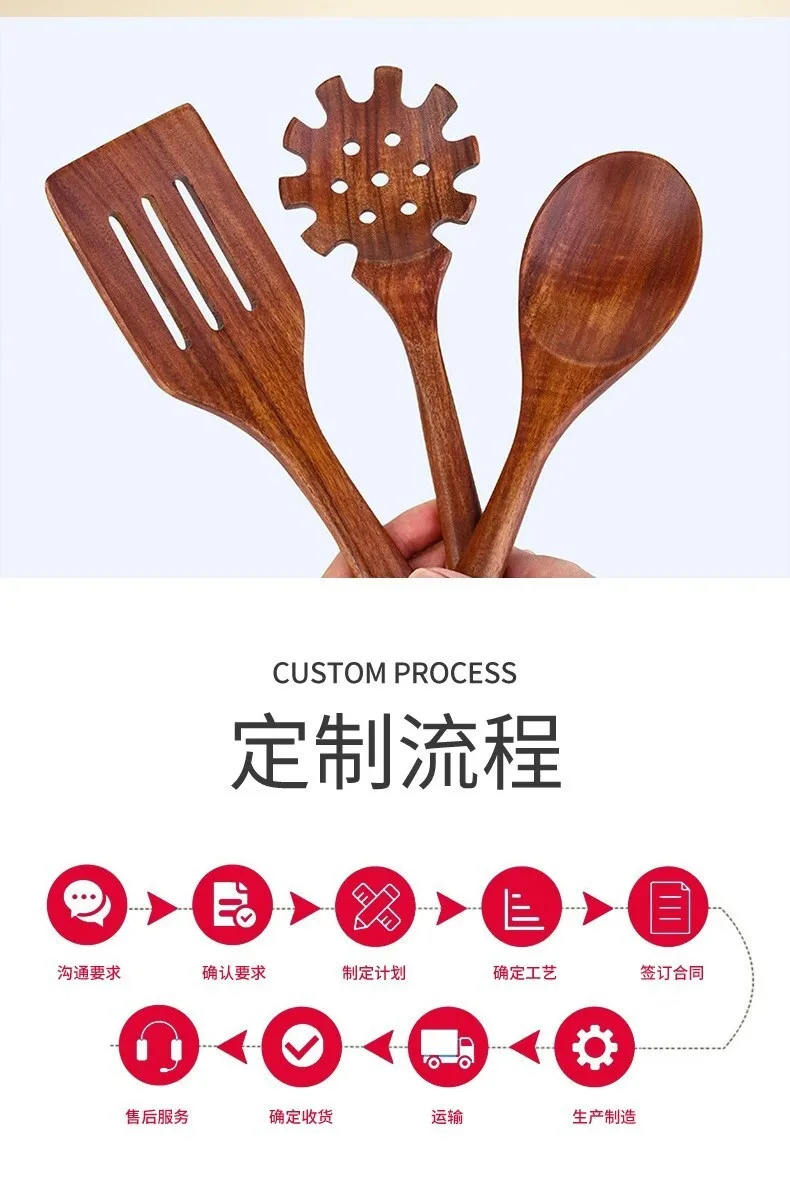 Kitchen Accessories Cooking Tools Wooden Kitchen Cooking Utensils Kitchen Utensils set manufacture