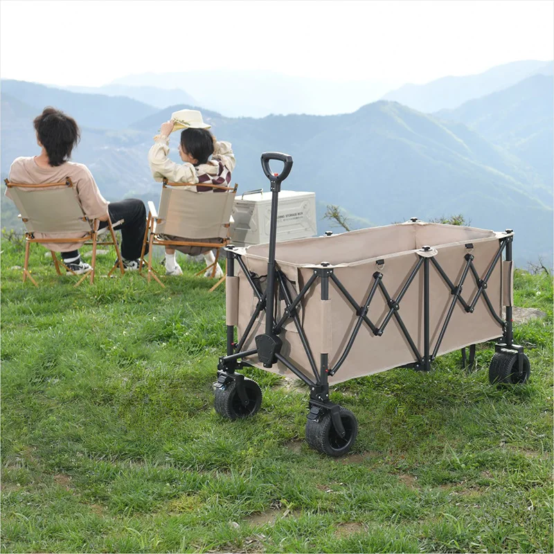 Outdoor camper camp cart Collapsible trolley Picnic cart portable ...