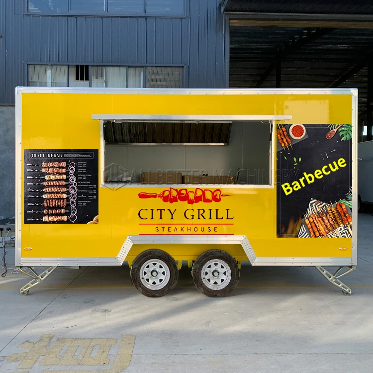 Food Truck Smoke N Grill Food Cart Mobile BBQ Smoker Grill