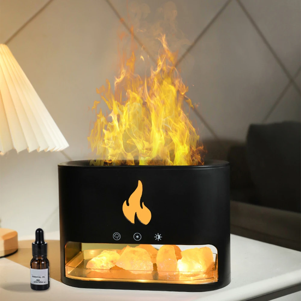 Home Desktop Office Simulation Flame Humidifier Volcano Diffuser lava Aromatherapy Machine