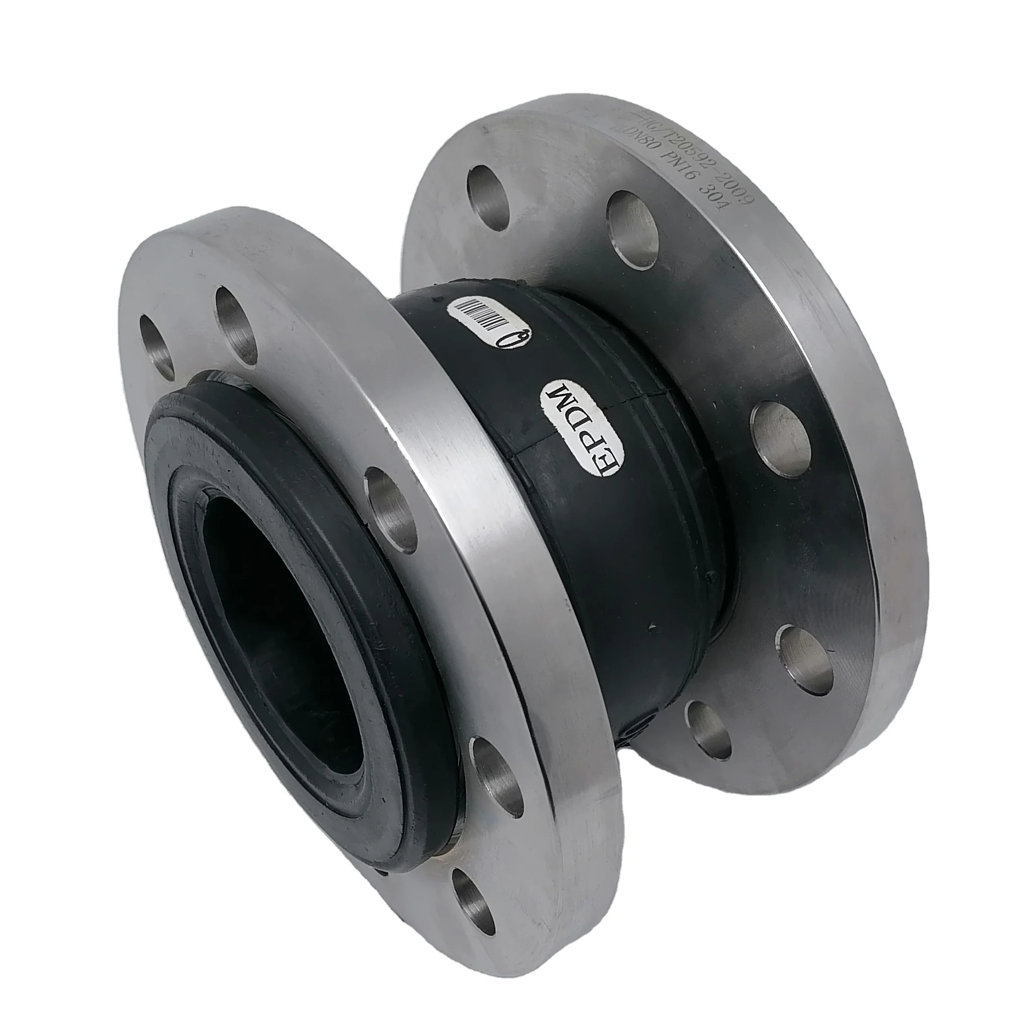 Single Arch Compensator PTFE Flexible Rubber Joint Flanged Connection epdm flexible rubber expansion joints