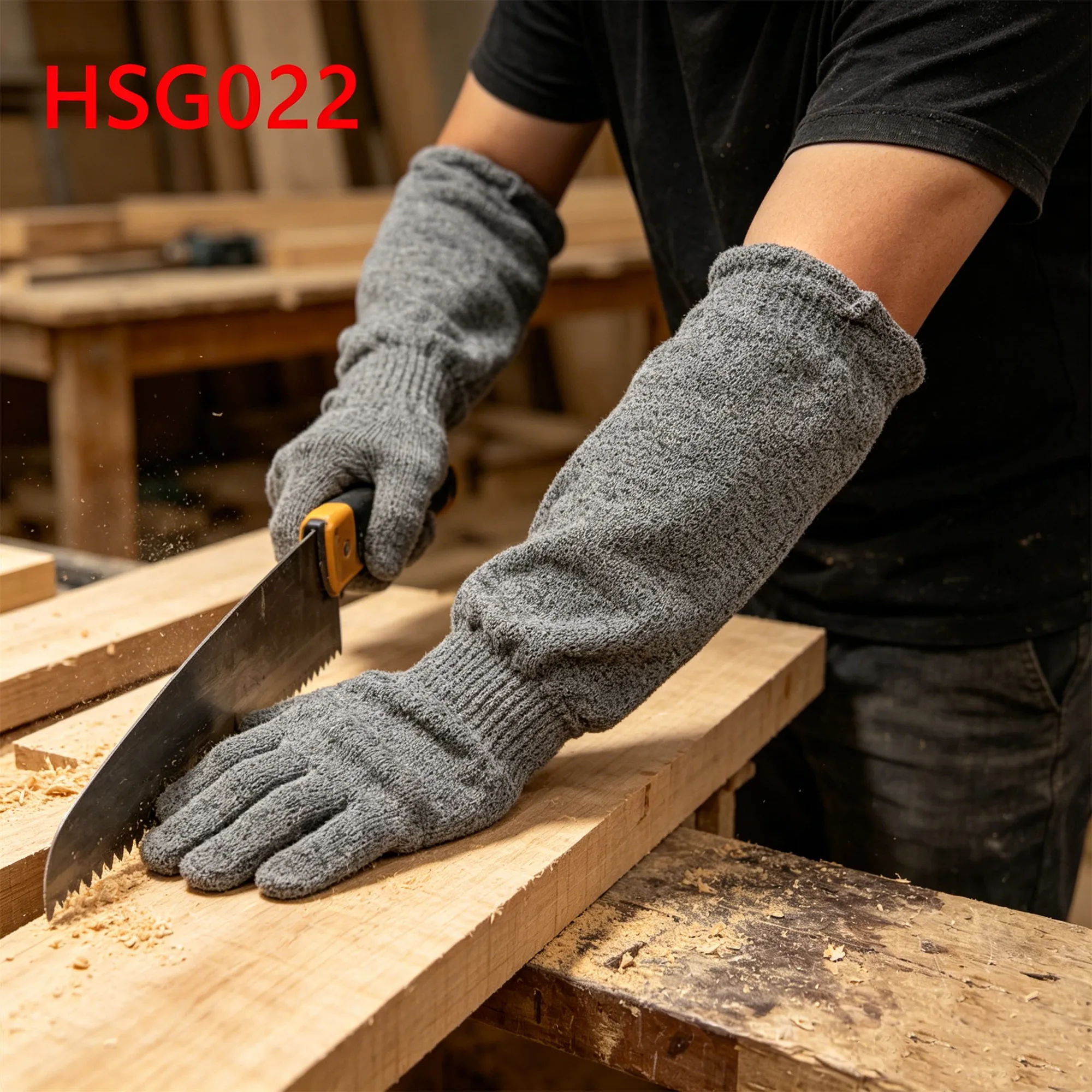 ZYF, protectores de brazo de seguridad con puño alargado para procesamiento de pescado, ambidiestros, nivel 5 de resistencia al corte, mangas protectoras para trabajos de poda de árboles, modelo HSG022