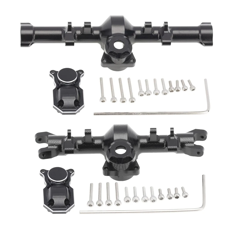 2pcs 1/24 Axial SCX24 90081 Upgrade Part Aluminum Alloy Front and Rear Axle Housing w/ Diff Cover