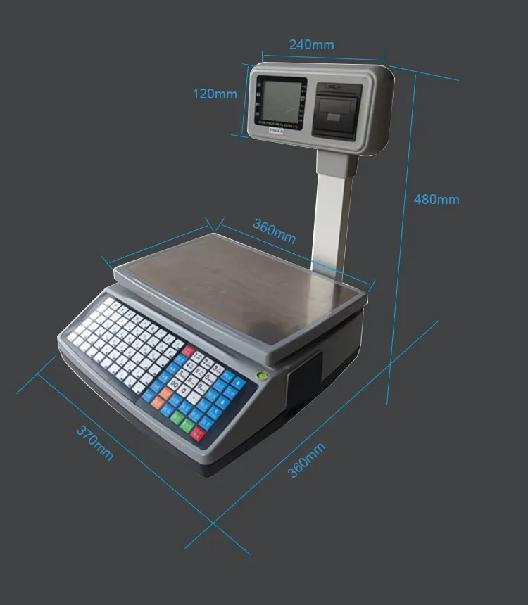 Digital Weighing Scale Bench Scales with Receipt Printer