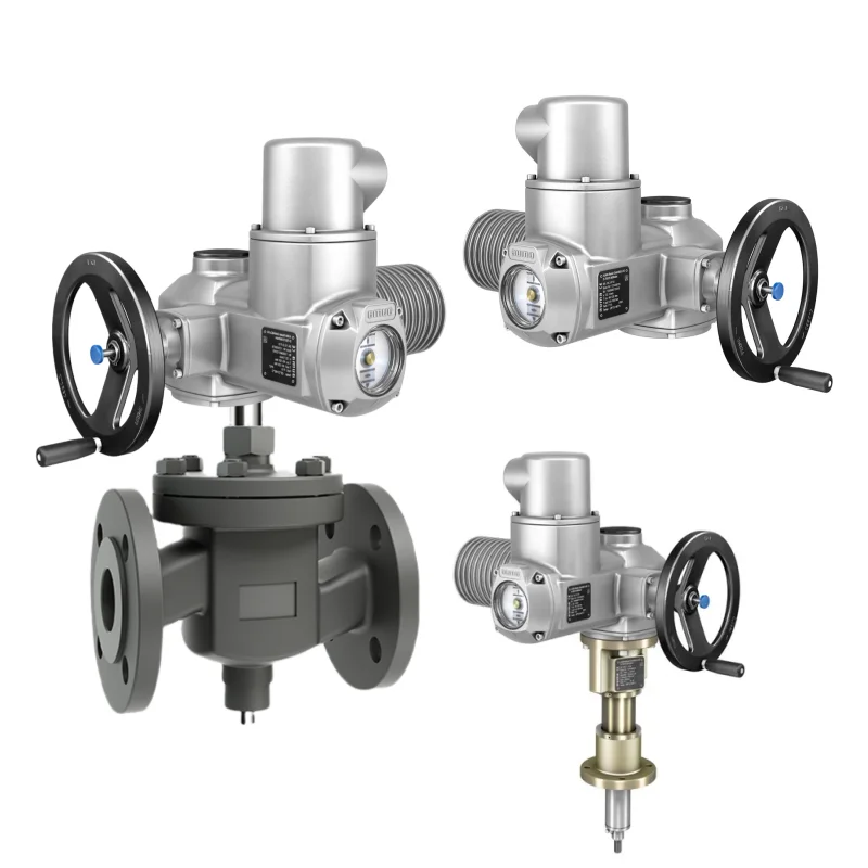 Auma Multi-turn Electric Valve Actuator SA SAR With Clorius 3 Ways Valve Body For Auma Electric Control Valve