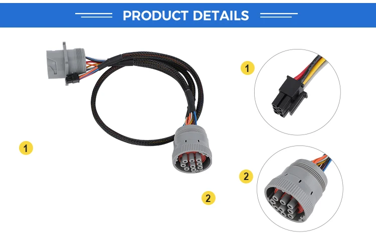 Wholesale Custom J1939 9pin Male to Female with Molex 6p Adapter for Heavy Duty Truck Splitter Y Cable manufacture